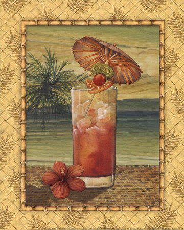 коктейль - живопись, бокал, лето, коктейль, картина - оригинал