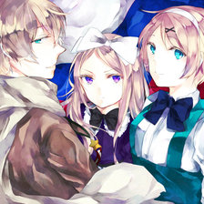 Схема вышивки «Хеталия: Россия, Беларусия, Украина»