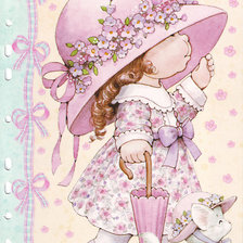 Схема вышивки «Девочка с зонтиком»