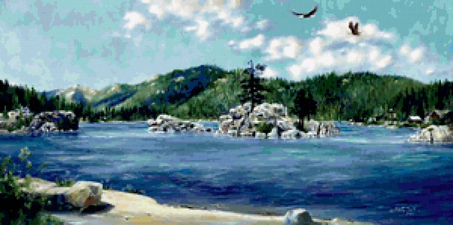 Серия "Пейзажи" - лето, пейзаж, река - предпросмотр