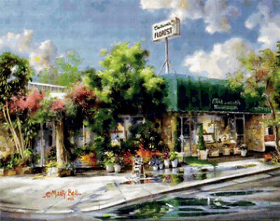 Серия "Пейзажи" - пейзаж, цветы, город, дорога, домик - предпросмотр