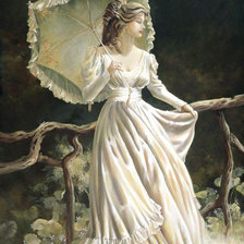 Схема вышивки «Леди в белом»