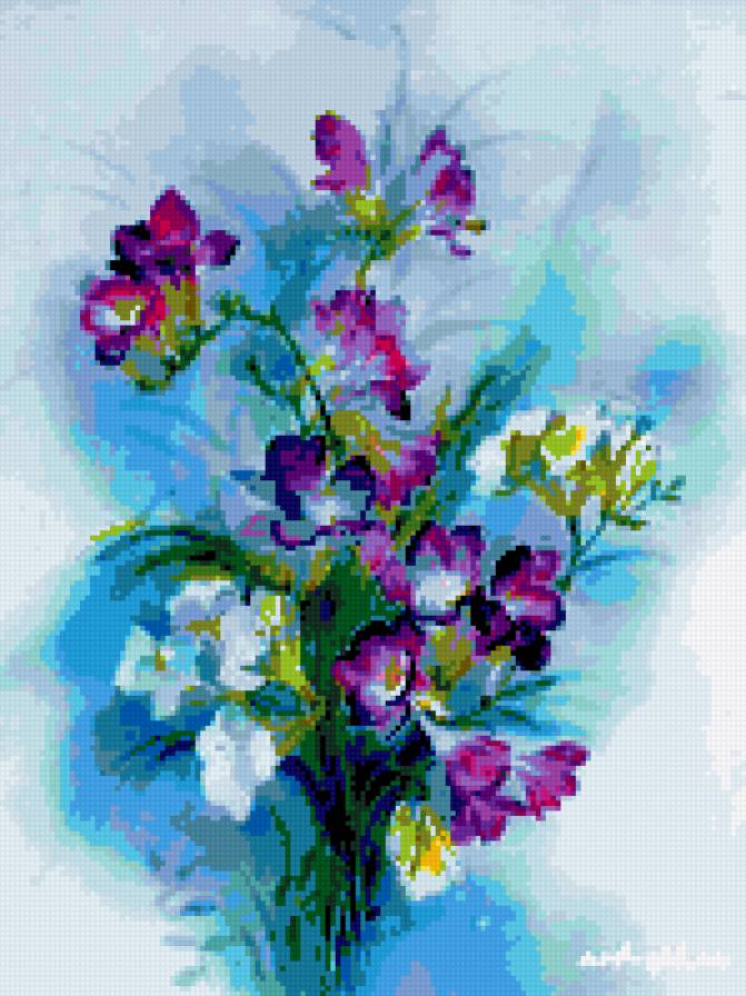 букет фрезий - цветы букет фрезия - предпросмотр