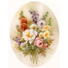 Схема вышивки «летний букет»