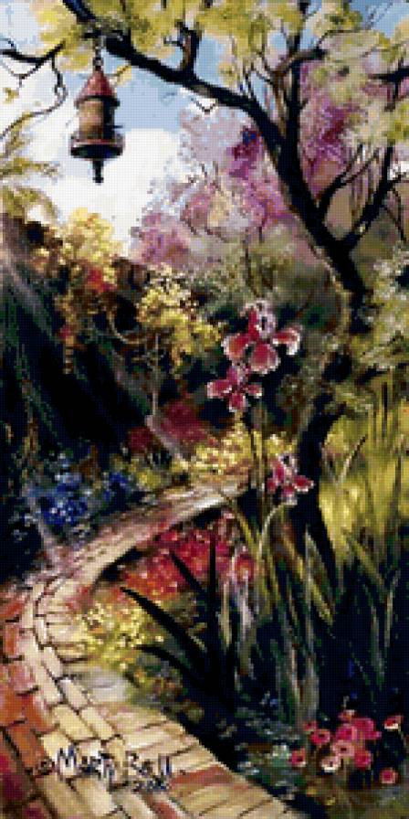 Серия "Пейзажи" - цветы, пейзаж, дорога - предпросмотр