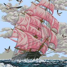 Схема вышивки «алые паруса»