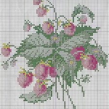 Схема вышивки «земляника»