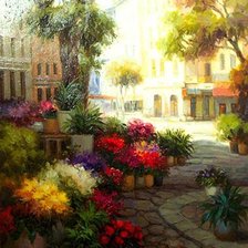 Схема вышивки «город»