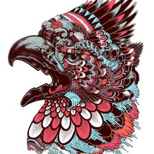 Схема вышивки «птица»