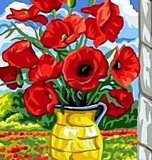 Схема вышивки «маки»