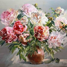 Схема вышивки «Пионы»