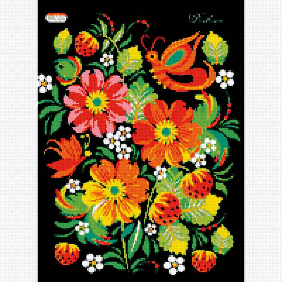 русские узоры - цветочный узор - предпросмотр