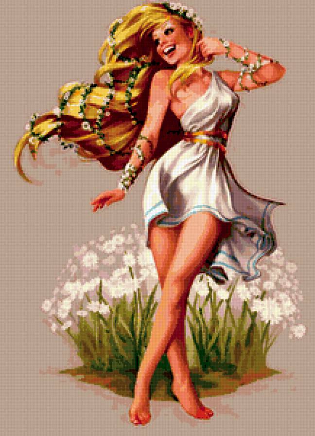 Весна - девушка, люди - предпросмотр