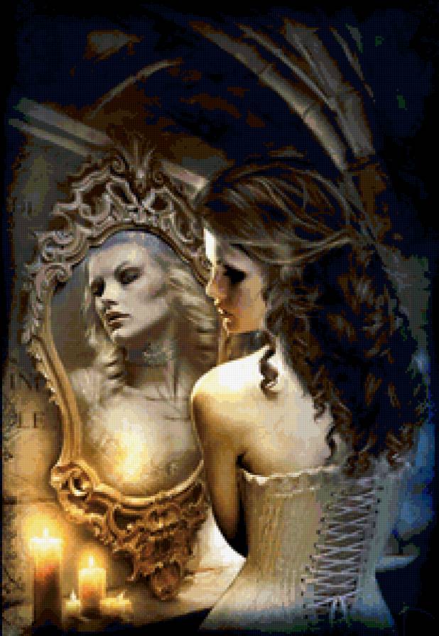 Зеркало - девушка, люди - предпросмотр