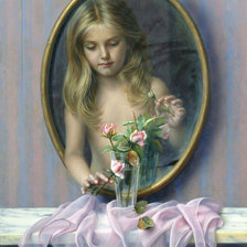 Девочка с розами