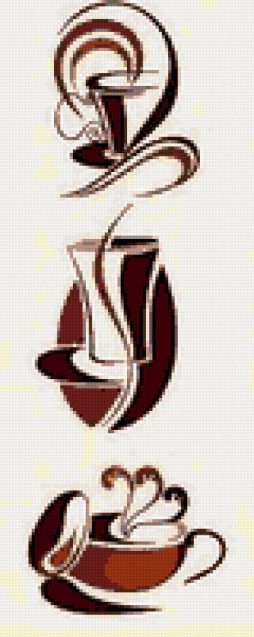 Триптих кофе ч.2 - чашки, триптх, кухня, кофе - предпросмотр