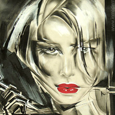 Схема вышивки «Red lips»