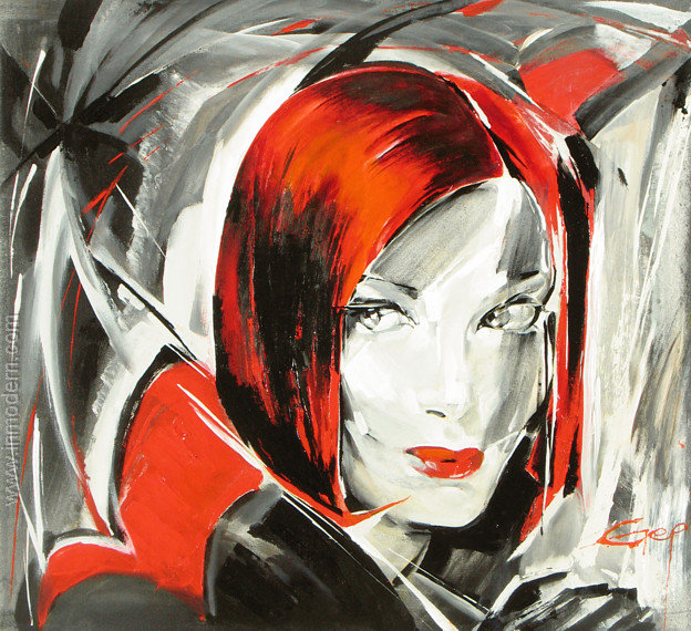 Redheaded - женский образ, женщины, красный - оригинал