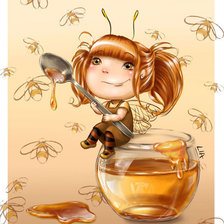 Схема вышивки «Феечка мёд»