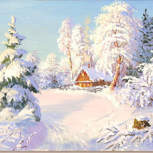 Схема вышивки «зима»