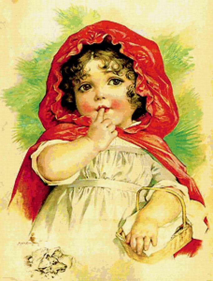 красная шапочка - дети, винтаж - предпросмотр