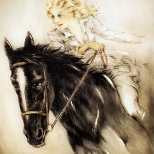 Схема вышивки «Всадница»