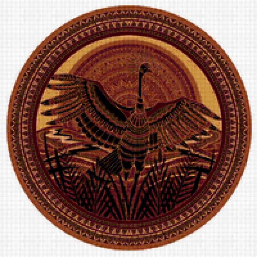 Круглая схема1 - орнамент, птицы, круглая схема - предпросмотр