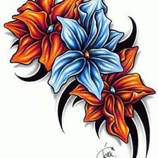 Схема вышивки «Подушка "Нежные цветы"»