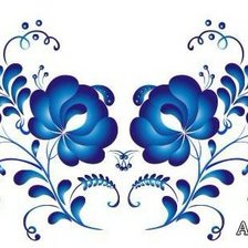 Схема вышивки «гжель»