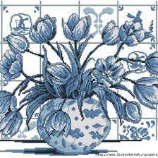 Схема вышивки «гжель»