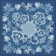 Схема вышивки «гжель»