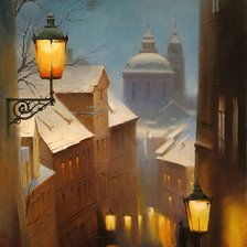 Схема вышивки «городской пейзаж»