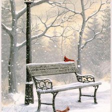 Схема вышивки «зимний парк»