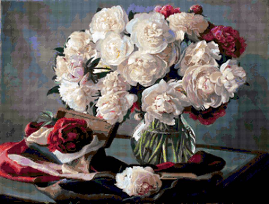 Серия "Букет" - букет, пионы, цветы - предпросмотр