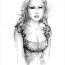 Схема вышивки «Девушка»