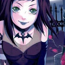 Схема вышивки «Девушка гот»