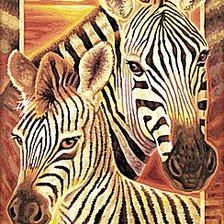 Схема вышивки «Зебры»