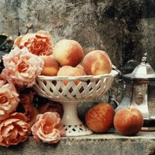 Схема вышивки «Натюрморт с персиками»