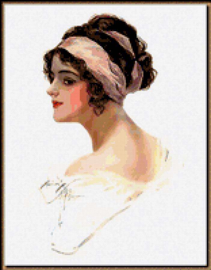 незнакомка - картина девушка нежность - предпросмотр