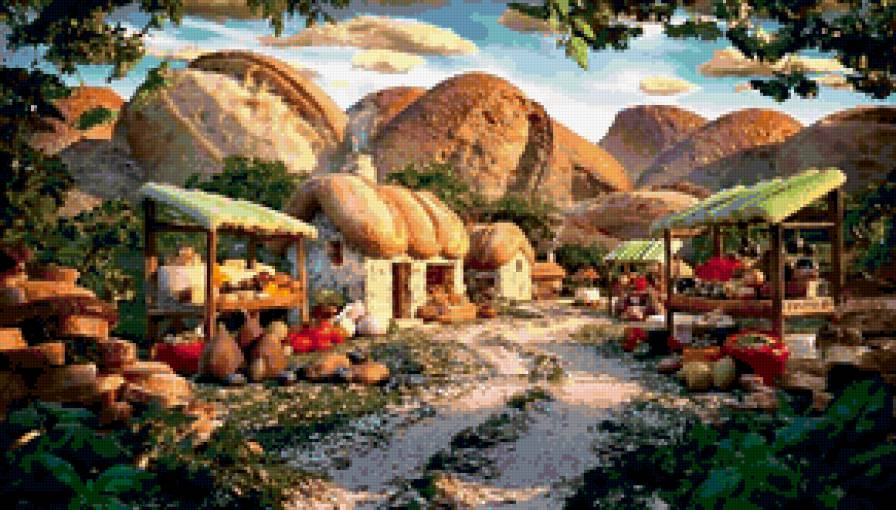 Вкусный пейзаж №1 - вкусный пейзаж, на кухню, для кухни, пейзаж - предпросмотр