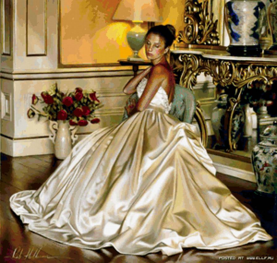 ЖДУ ТЕБЯ КАК В ПЕРВЫЙ ДЕНЬ - дворец, незнакомая, неизвестная, в ожидании, вечер, женщина - предпросмотр