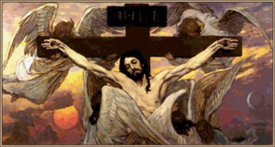 Распятие Васнецова - иконы, спаситель, религия - предпросмотр