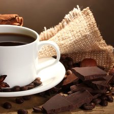 Схема вышивки «кофе»