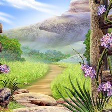 Схема вышивки «пейзаж»