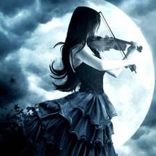 Схема вышивки «скрипачка»