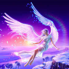 Схема вышивки «девушка-ангел»