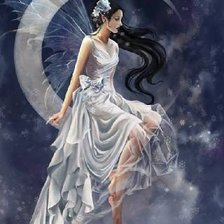 Схема вышивки «девушка-фея»