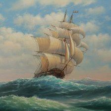 Схема вышивки «парусник»