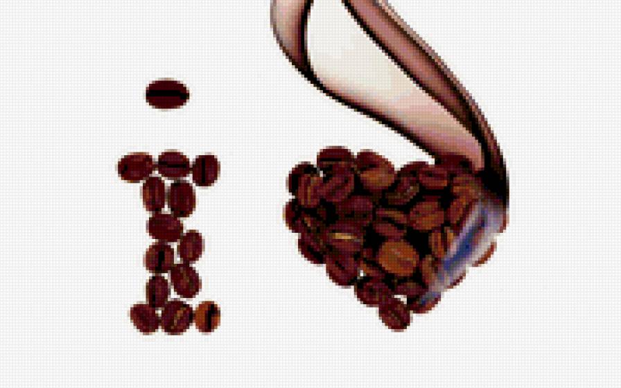 я люблю кофе - для кухни, любителю, надпись - предпросмотр