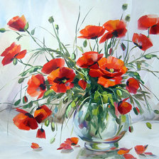 Схема вышивки «маки1»